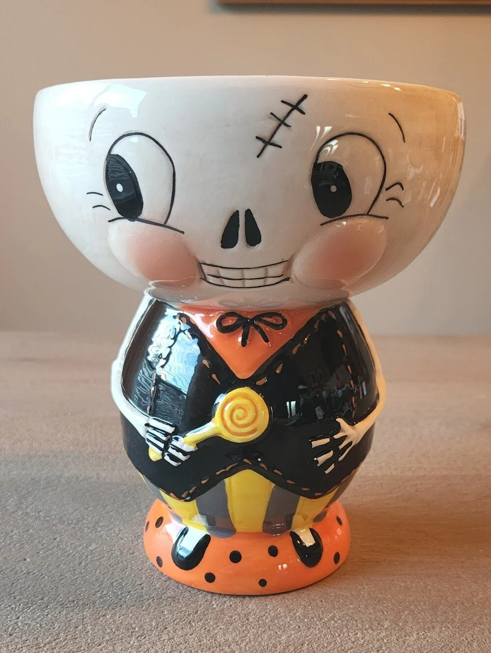 Johanna Parker Transpac Halloween Skeleton Candy Bowl 7